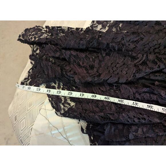 Vintage ISADORA Party Prom Costume Bodycon Dress Tiered Lace Small Goth Size 4 - Picture 6 of 7